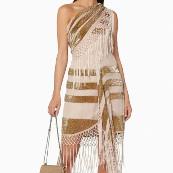 alice mccall gold dress Floral-Sequin Long Prom Dress: Betsy & Adam A27017 Nude/Plum / 0 main image 1